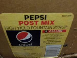 5 Gallon Pepsi Post Mix Syrup...