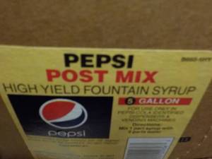 5 Gallon Pepsi Post Mix Syrup...