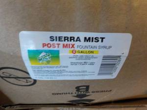 5 Gallon Sierra Mist Post Mix Syrup...