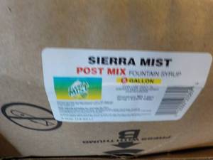 5 Gallon Sierra Mist Post Mix Syrup...