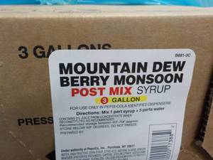 3 Gallon Mountain Dew Berry Monsoon...