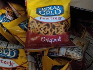 1 Case of 104 Heartzels Pretzels...