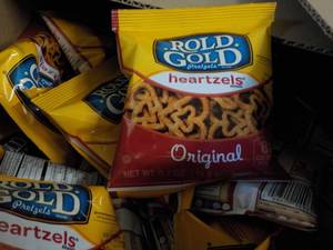 1 Case of 104 Heartzels Pretzels...