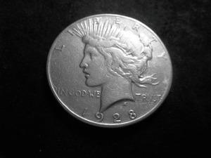1928 S Silver Peace Dollar