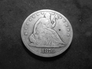 1876 S Seated Liberty Half Dollar