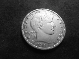 1908 O Barber Half Dollar