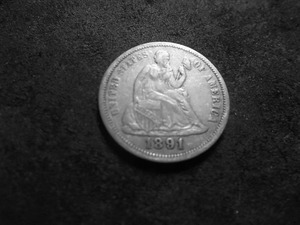 1891 Seated Liberty Dime