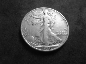 1938 D  Walker Half Dollar