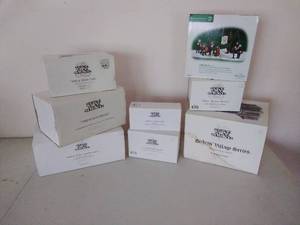lot 100 image: 8 Pieces of Department 56 Heritage Village Collection Items in Boxes