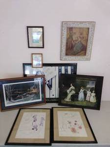 lot 331 image: Eight Pieces of Framed Artwork