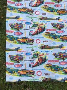 lot 200 image: Vintage NHRA Hot Rod Drag Racing Curtain Panel