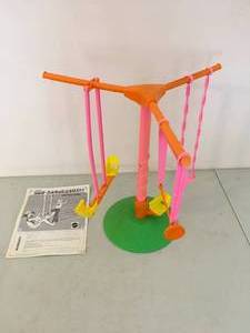 lot 120 image: Vintage 1971 Pose N Play Skipper and her Swing-A-Rounder Gym with Instructions