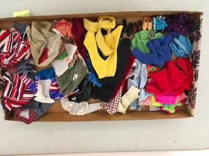 lot 130 image: Lot of Vintage Doll Clothes Some Barbie Size