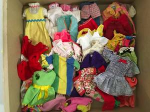 lot 129 image: Lot of Vintage Doll Clothes Some Barbie Size