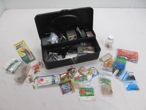 metal tackle box, tackle