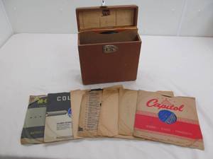 vintage Jackson portable record album carrier, vintage records