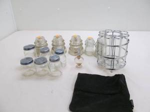vintage glass insulators, jars