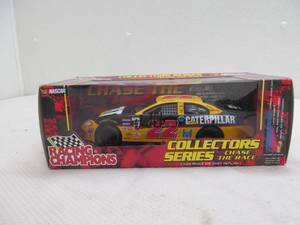 racing champions collectors series chase the race ward burton #22 caterpillar ,signed box