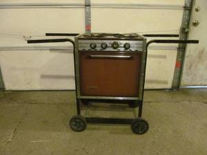 Holiday cook store on grill cart