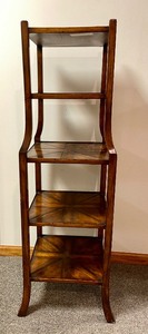lot 41 image: Lovely Solid Wood Tiered Shelf