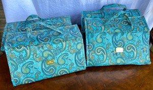 lot 47 image: Pair of Jewelry  Toiletry Organizers & Pink Bandeau Bandana