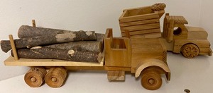 lot 59 image: Pair Wood ToyDecorative Trucks