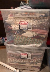 lot 153 image: 5 FULL Bins of Fabric