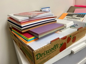 lot 107 image: Huge Lot of Assorted Paper for Crafting Office
