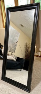 lot 137 image: Ikea Hemnes Black Rectangle Framed Mirror