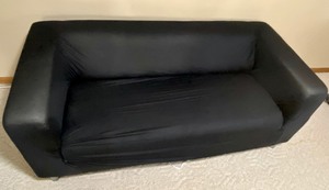 lot 139 image: Ikea Sofa w Black Cover
