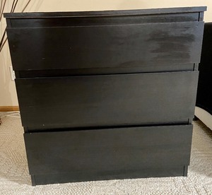 lot 140 image: Small Black Ikea Dresser