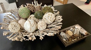 lot 144 image: Pair Decorative Center Pieces- Rustic