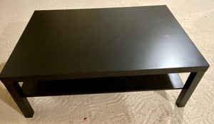 lot 145 image: Ikea Black Coffee Table