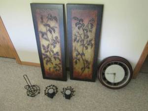 lot 16 image: (2) Wall Art Pieces (37X12.5), Wa...