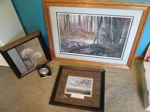 lot 36 image: Wall Art Lot, Clock See Photos...