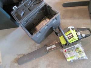 lot 136 image: 18 Ryobi Chainsaw In Case...