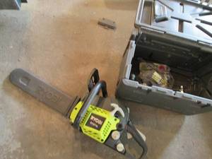 lot 137 image: 16 Ryobi Chainsaw In Case...