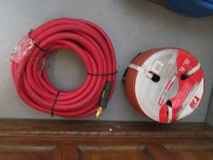 lot 76 image: (2) Rubber Air Hoses One New In Pa...