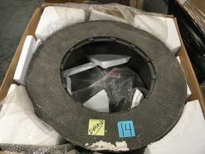 Noble House Channing 36.40 in. x 28.5 in. Round Glass Fiber Reinforce Cement Fire Pit DAMAGED SEE PICTURES