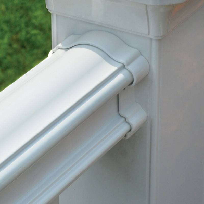 lot 457 image: 1 (CASE OF 12) Fiberon 2-Pair White Classic Rail Brackets, BKT CLA 4 PK WH - NEW