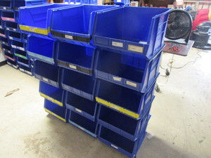 lot 301 image: AKRO BINS, BLUE, PART# 30-270