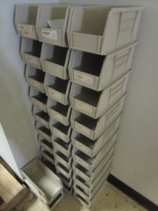 lot 308 image: AKRO BINS, STONE, PART# 30-230