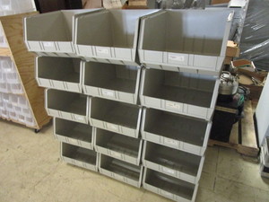 lot 309 image: AKRO BINS, STONE, PART# 30-270