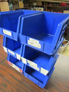 lot 319 image: AKRO BINS, BLUE, PART#30-239