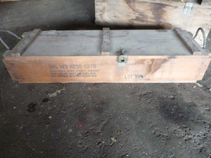 lot 33 image: Wooden Military Ammo Box