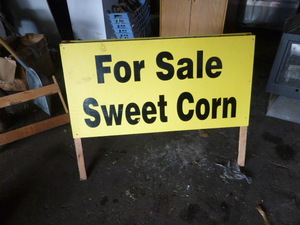 lot 35 image: For Sale Sweet Corn Sign