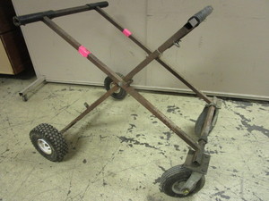 lot 411 image: RACING GO-KART PIT WORK-STATION STAND, ON WHEELS, FOLDING