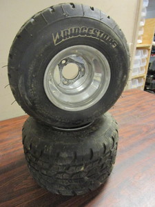 lot 442 image: BRIDGESTONE GO-KART TIRES WITH DWT RIMS