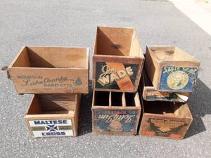Lot Of Assorted Fruit Crates