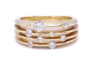 Upscale Diamond Designer Estate Ring in 14k Yellow Gold $3250 Retail